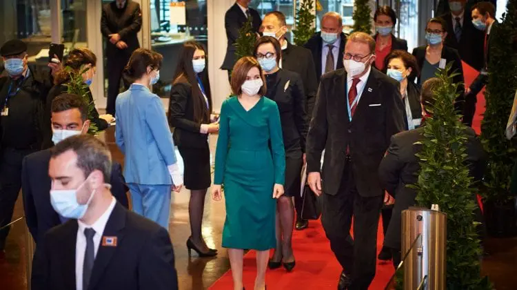 Crizele Moldovei, discutate de Maia Sandu la Strasbourg cu Hendrik Daems