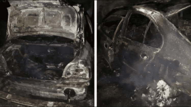 Automobilul unui tânăr din Hîncești a luat foc din mers