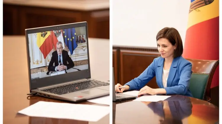 Sandu va merge la Viena, iar președintele Austriei ar urma să vină la Chișinău. Discuție online între șefii de stat