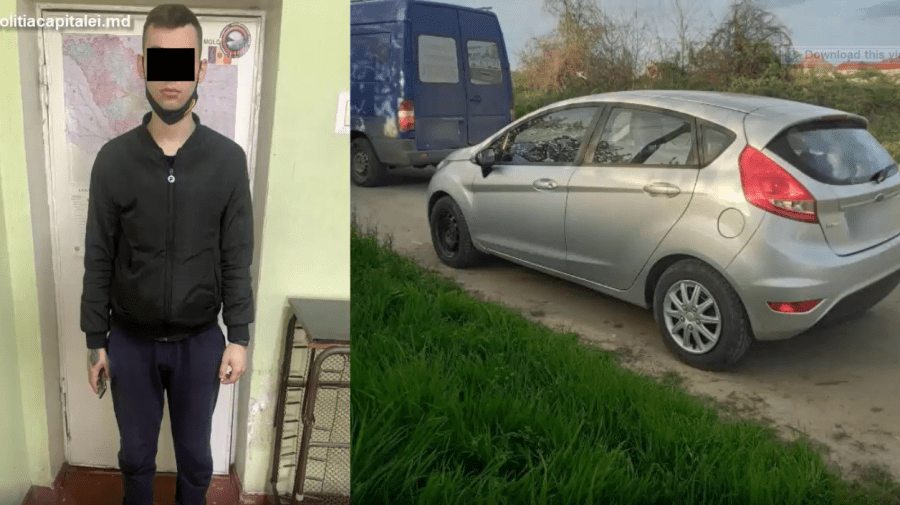 (VIDEO) S-a îmbătat criță și a furat un automobil. Ce pedeapsă îl paște pe un tânăr de 22 de ani din Capitală