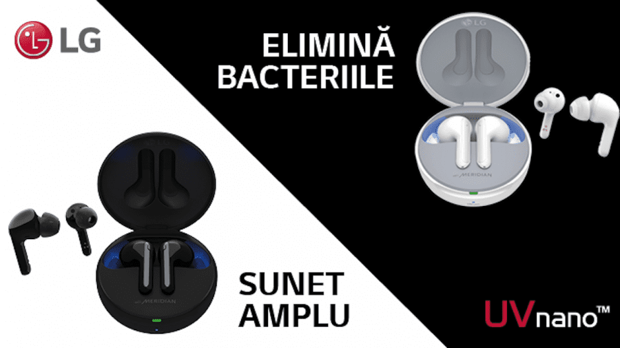 Fă cunoștință cu LG TONE Free – căștile wireless care se curăță singure