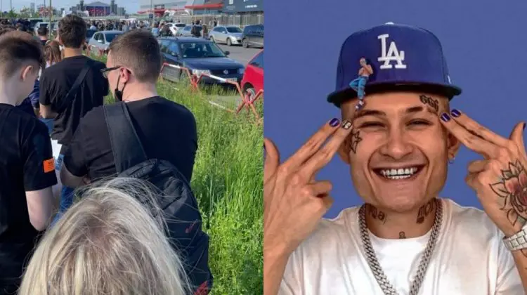 (VIDEO 18+) Morgenshtern e la Chișinău! S-a format o coadă imensă de fani. Sunt și minori