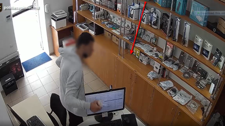 VIDEO Și-a „săpat” singur groapa. Riscă până la patru ani de închisoare după ce a furat două telefoane