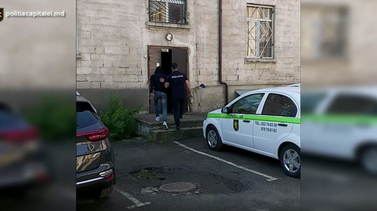 (VIDEO) Reținut pentru jaf comis la Buiucani. Telefonul sustras de la victimă a fost depistat asupra suspectului