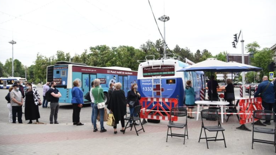 Vaccinarea pe roți este pe sfârșite! Astăzi, troleibuzul se află la Ciocana, iar autobuzul la Trușeni