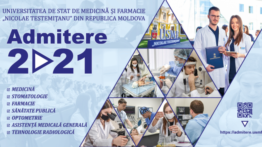 USMF „Nicolae Testemițanu” dă startul concursului de admitere pentru 2021-2022. Candidații se vor înregistra on-line