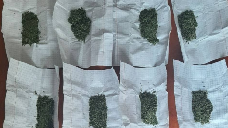 FOTO Colecționar de droguri? Opt pachețele cu masă vegetală uscată, depistate asupra unui bărbat