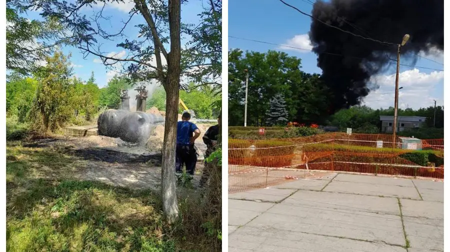 FOTO Fum negru în PTF Sculeni! Flăcările au izbucnit în timpul unor lucrări de reparație