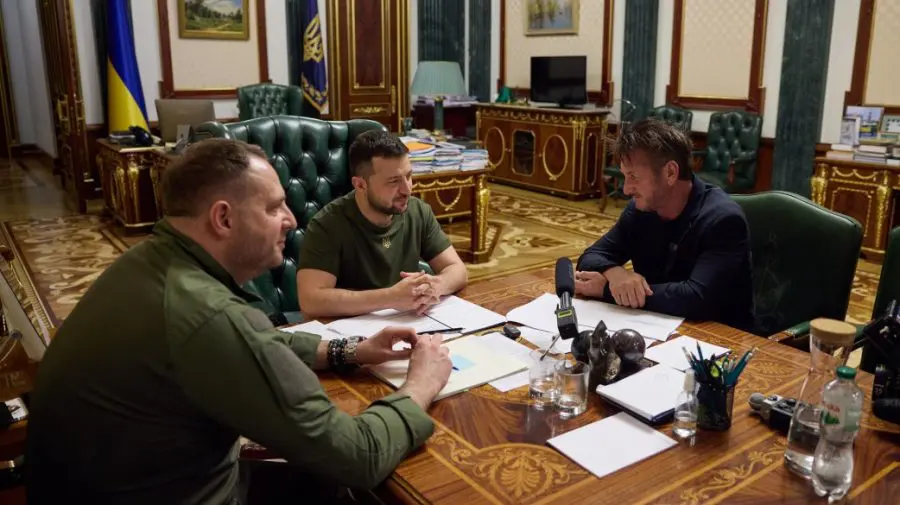 VIDEO Sean Penn a revenit la Kiev. Vladimir Zelenski i-a mulțumit pentru sprijinul oferit Ucrainei