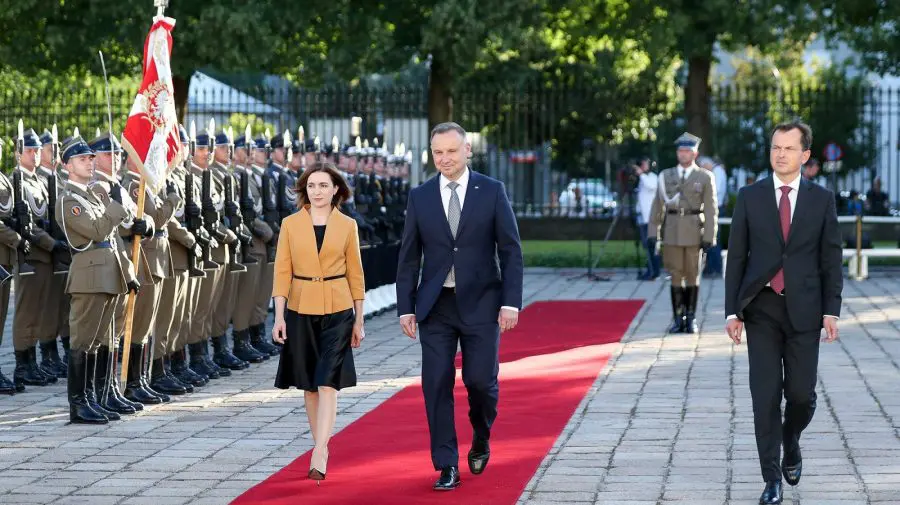 GALERIE FOTO Maia Sandu se află la Varșovia. S-a întâlnit cu președintele Poloniei