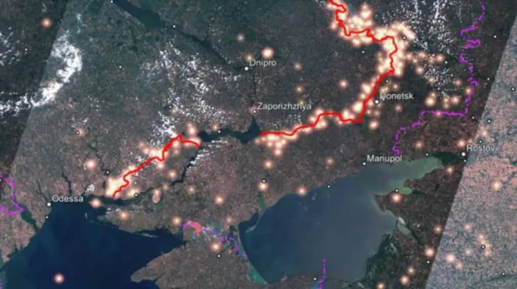 FOTO Imagini devastatoare! Incendiile de pe linia frontului din Ucraina, văzute din cosmos