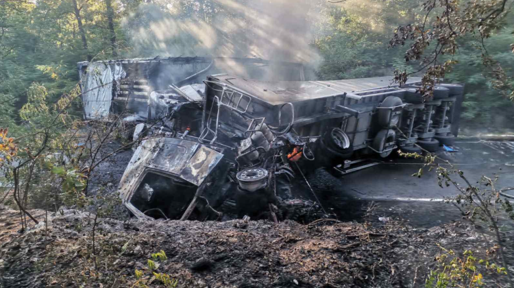 FOTO, VIDEO Noi detalii despre accidentul din Bulgaria. Moldoveanul a rămas blocat în camionul cuprins de flăcări