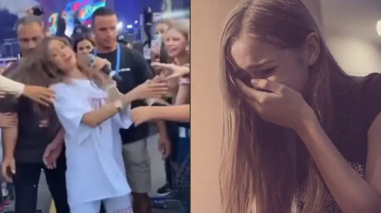 VIDEO Fanii au luat-o razna! Iuliana Beregoi, trasă de păr în timpul unui concert