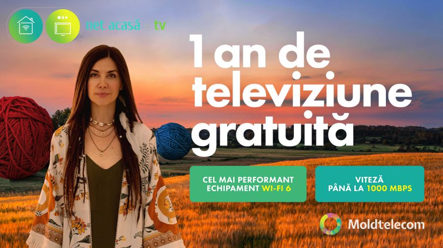 Mega-oferte la Televiziune și Net acasă de la Moldtelecom, din această toamnă!
