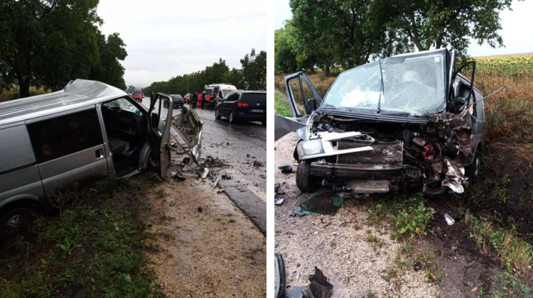 FOTO Accident grav la Fălești! Trei persoane rănite, dintre care două, blocate printre fiare