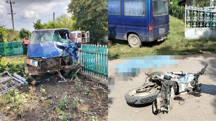 Tragedie la Soroca! Un tânăr a decedat, după ce a intrat cu motocicleta într-un microbuz. Prietena lui, în stare gravă