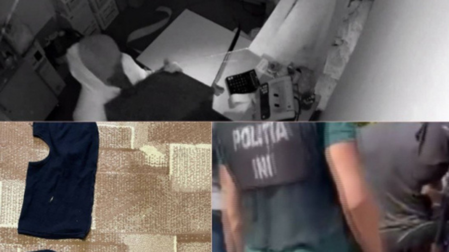 VIDEO Patru bărbați au fost reținuți după opt luni de la infracțiune: Ar fi furat un safeu cu aproape 280 de mii de lei