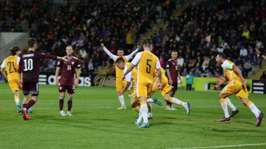 Victorie! Naționala de fotbal a Moldovei a învins Letonia cu scor 2-1