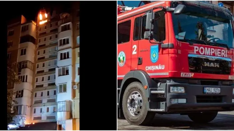 VIDEO Incendiu devastator într-un bloc de locuit din capitală