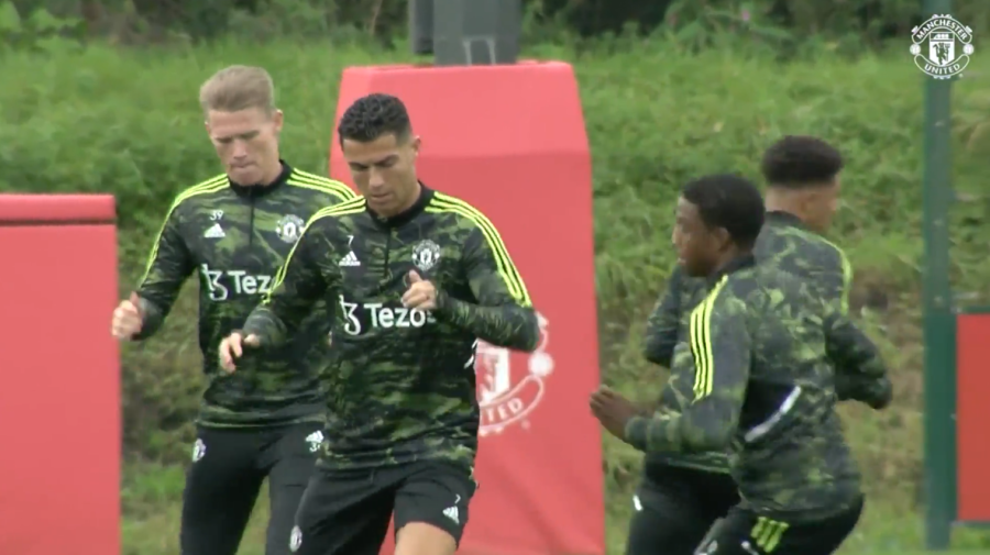 Semn că iese și seara pe teren? Ronaldo, în premieră pe stadionul Zimbru, la antrenament înainte de meciul cu Sheriff