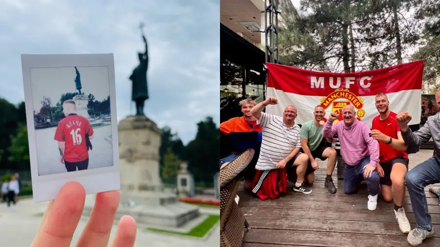 FOTO S-au fotografiat cu fanii și ne-au admirat drapelul. Manchester a început ziua meciului cu plimbări prin Capitală