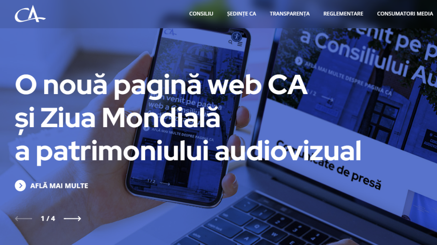 Consiliul Audiovizualului a lansat o nouă pagină web