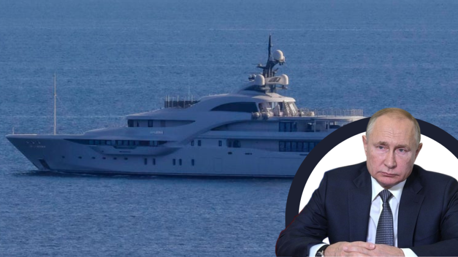 Putin și-a rebotezat superiahtul! Unde a fost zărită „Balena Ucigașă” de această dată