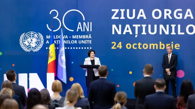 FOTO Gavrilița la Ziua ONU la Chișinău: Sprijinul ONU pentru țara noastră a fost crucial, mai ales în momente de criză