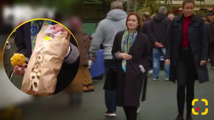 VIDEO Maia Sandu a fost azi în PMAN. Nu la protest, dar la târg: „Am cumpărat mere uscate și o lumânare de ceară”