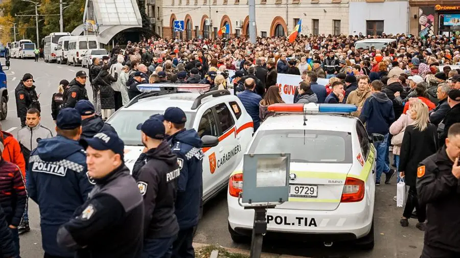 FOTO Partidul ȘOR se plânge pe „noi abuzuri grave din partea poliției” pentru a împiedica desfășurarea protestului