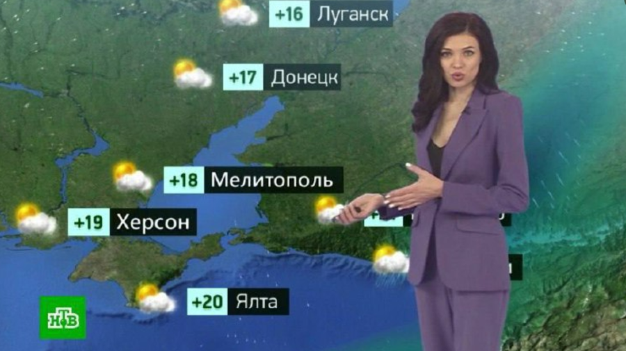 VIDEO Teritoriile ucrainene anexate ilegal apar deja în prognoza meteo din Rusia