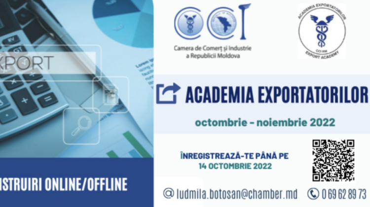 CCI a RM va organiza Programul de instruire Academia Exportatorilor. Cine poate participa