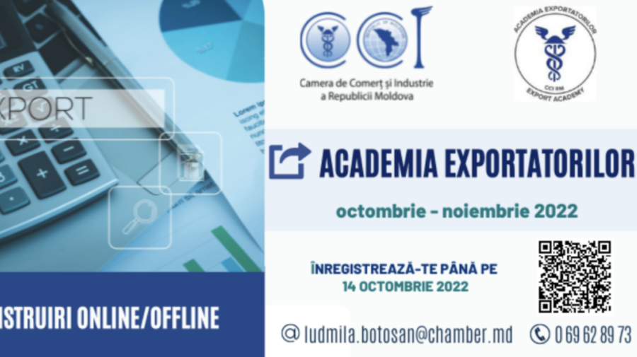 CCI a RM va organiza Programul de instruire Academia Exportatorilor. Cine poate participa