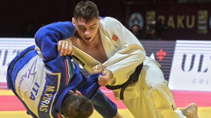 FOTO Victoria i-a surâs pentru a doua oară. Judocanul Denis Vieru a câștigat din nou Grand Slam-ul de la Baku