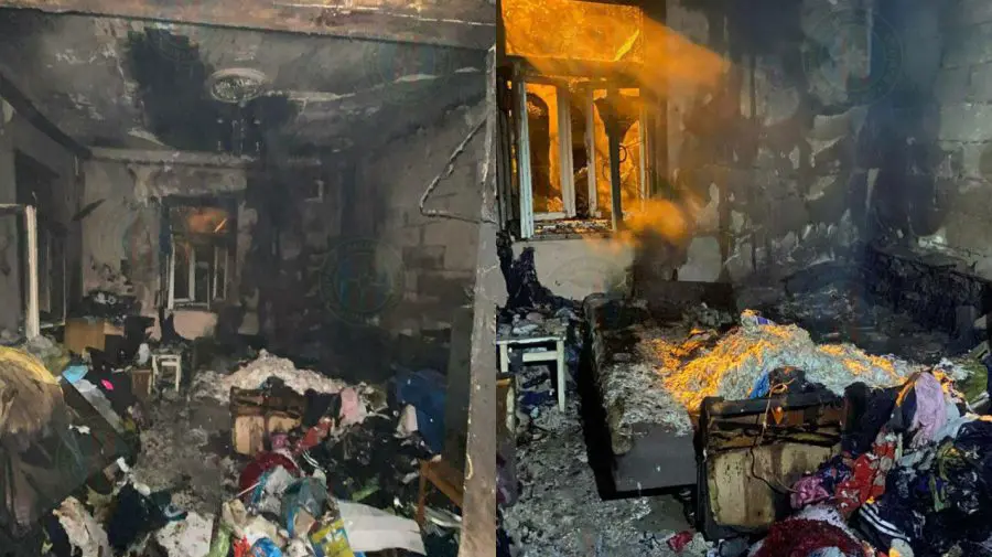 FOTO Jocul cu chibriturile putea costa vieți. Copil de 7 ani și străbunica sa, scoși dintre flăcări