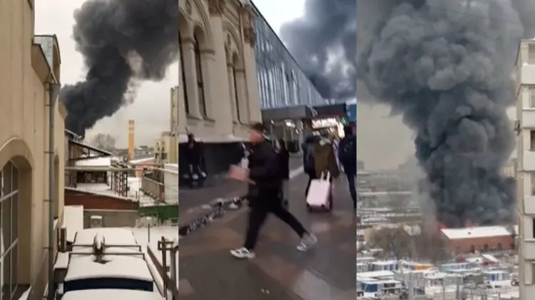 La Moscova a avut loc un incendiu mare în zona a trei gări