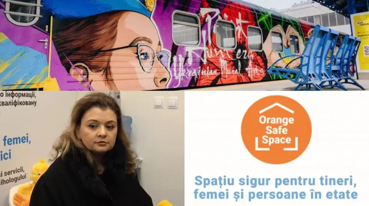 VIDEO Spații Sigure UNFPA, la stația de trenuri din Chișinău. Primul ajutor pe care-l vor primi refugiații ucraineni