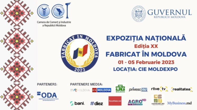 VIDEO CCI a RM anunță lansarea expoziției „Fabricat în Moldova 2023”. Antreprenorii se pot înscrie