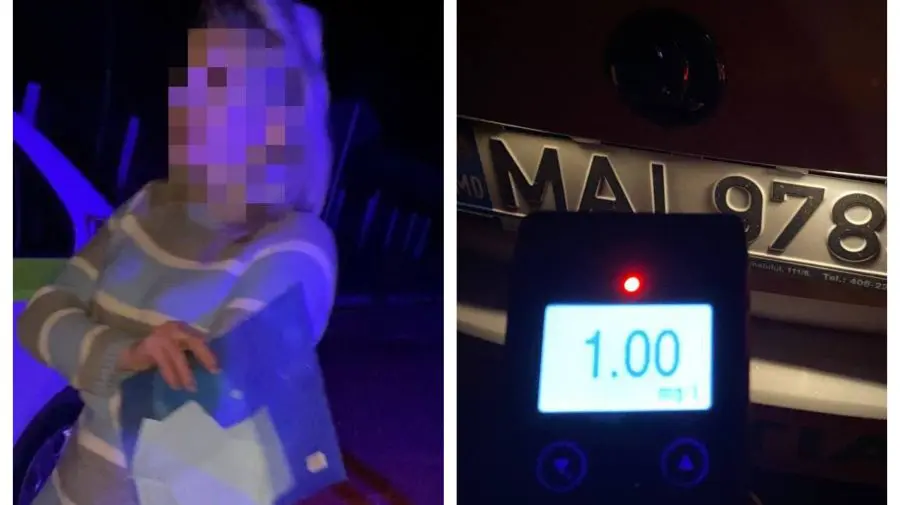 FOTO A obținut permisul recent, dar riscă să rămână fără el! Ce spune poliția despre șoferița din Ungheni