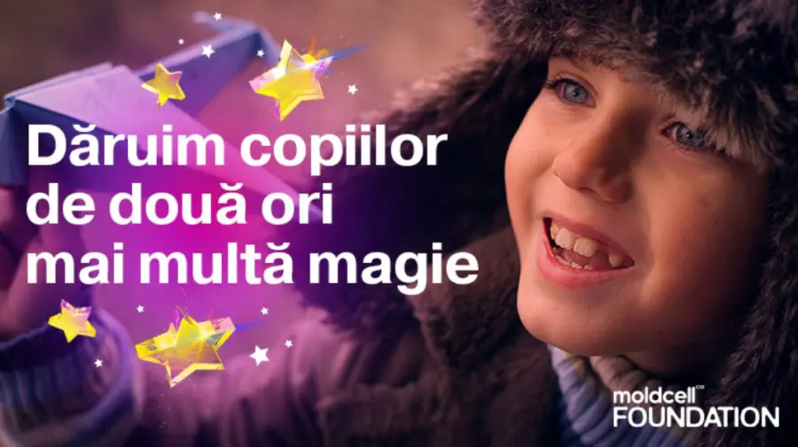 Fundația Moldcell: Împreună de sărbători dăruim copiilor de două ori mai multă magie