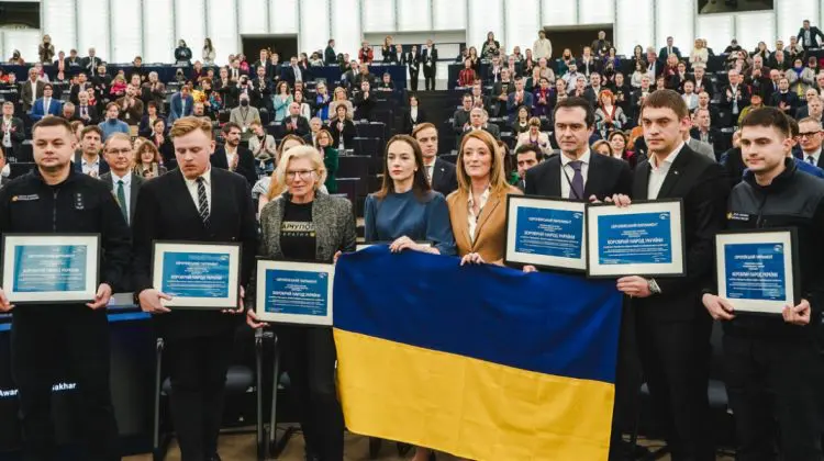 VIDEO Premiul Saharov pleacă în Ucraina! Parlamentul european i-a decernat poporului ucrainean înalta distincție