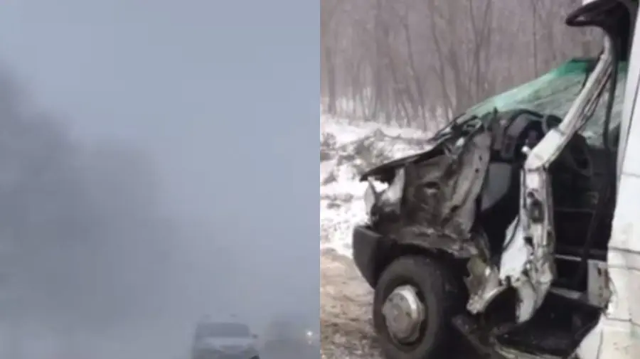VIDEO Accident de groază în raionul Soroca: Un microbuz, făcut zob după ce s-a tamponat cu un TIR
