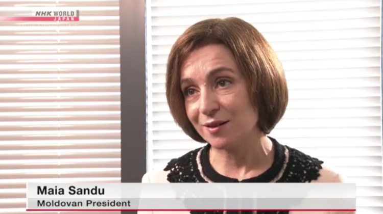 Sandu pentru televiziunea publică din Japonia: „Odată ce vom deveni parte a UE, ne vom simți mult mai în siguranță”