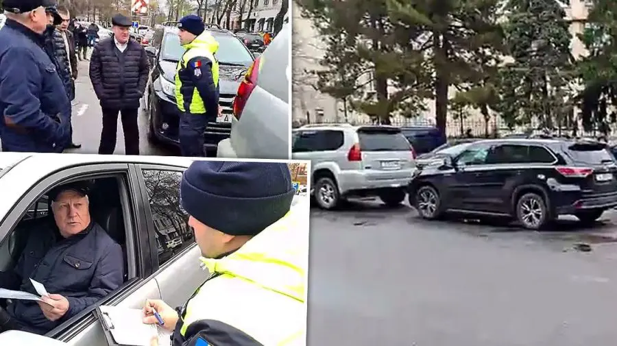 FOTO Le-au arătat locul… de parcare?! Șoferii din delegația lui Ignatiev, amendați