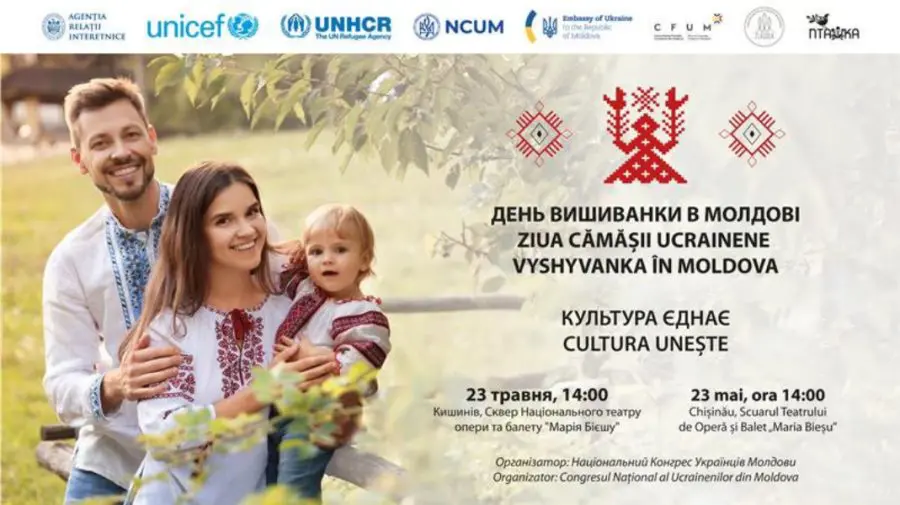 La Chișinău se va desfășura marșul Vyshyvanka, dedicat portului tradițional ucrainean