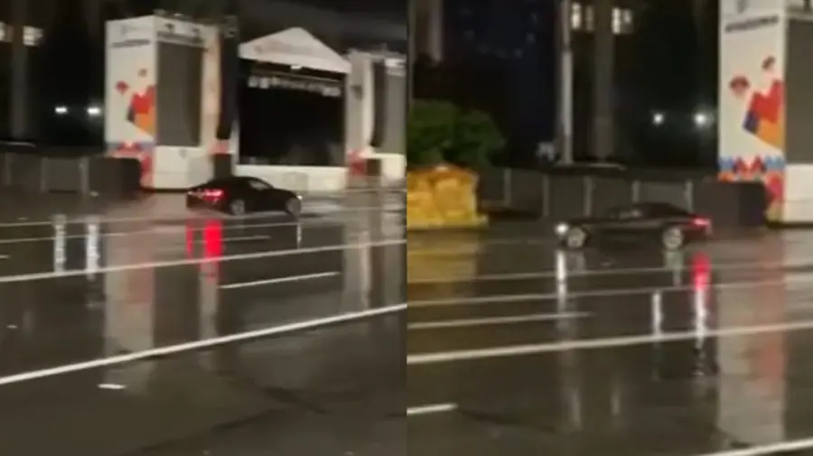 VIDEO Șoferul surprins făcând drifturi în centrul Chișinăului, identificat. Surprizător cine era la volan