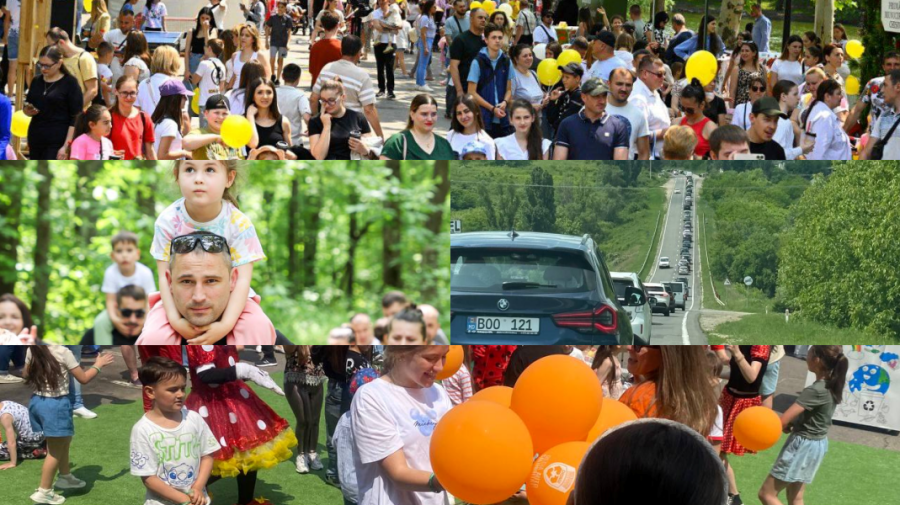 Ziua Copilului: Chișinău copleșit de mulțimi, kilometri de mașini parcate la Condrița și copii fără înghețată la mall