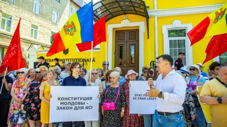 VIDEO Declarațiile susținute de socialiști la protestul de la CCRM față de procesul de numire a noilor judecători