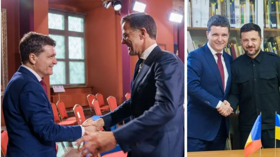 Nicușor Dan, alături de Mark Rutte și Volodimir Zelenski. Ce a discutat Președintele cu cei doi lideri