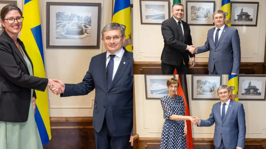 Trei ambasadori își încheie mandatele în Republica Moldova. Ce le-a spus Igor Grosu